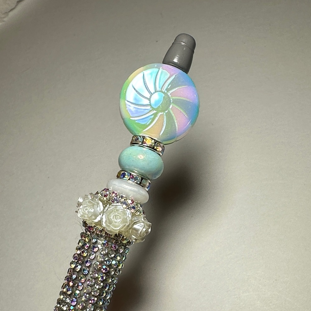 Iridescent Beaded Handmade Pen